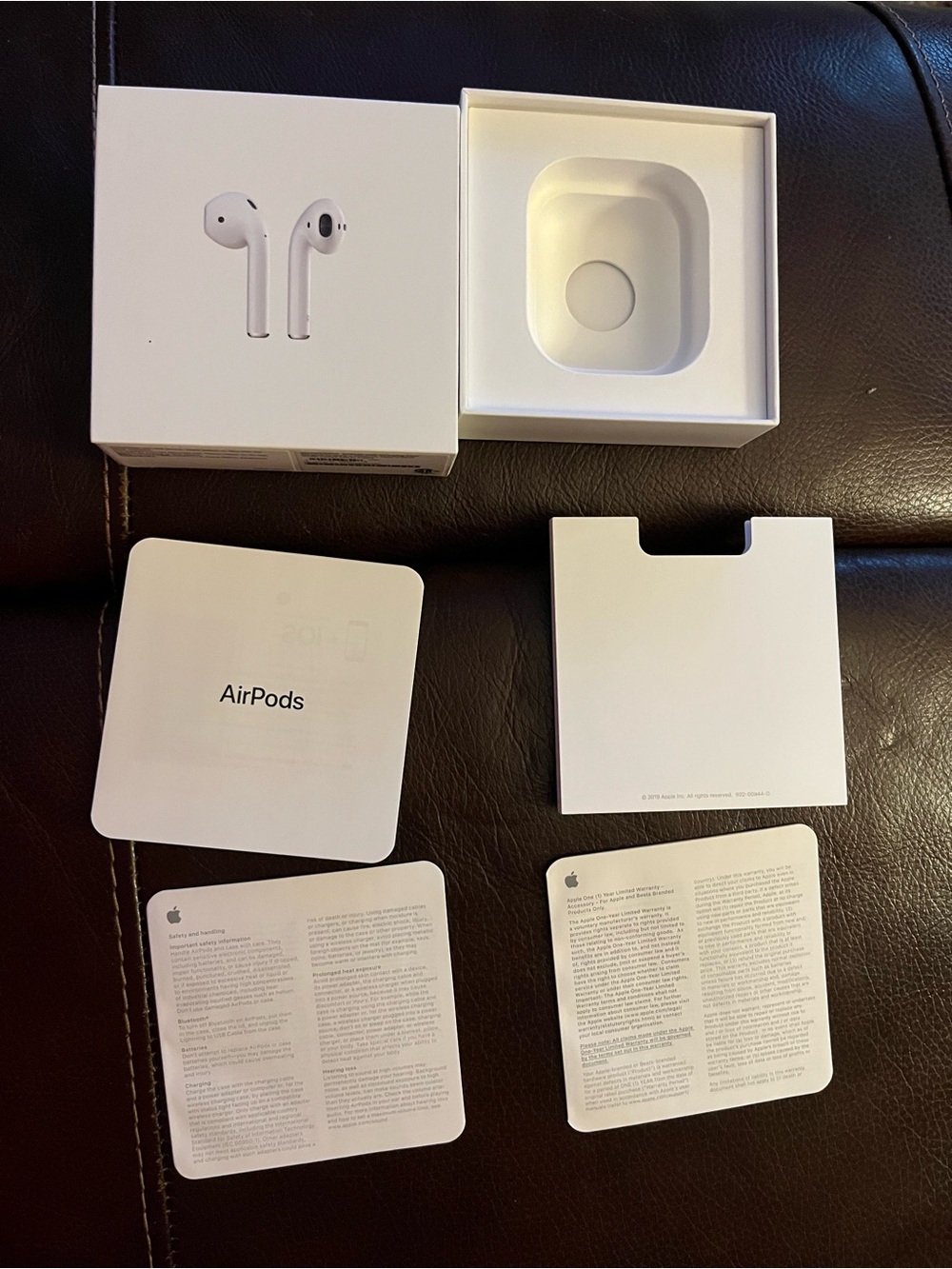 Apple AirPods Original Empty Box & Manuals ONLY - 2nd Gen